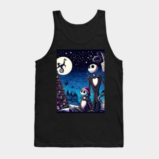 Elevate Your Holidays: Unique Jack Skellington Christmas Art for a Whimsical Celebration! Tank Top